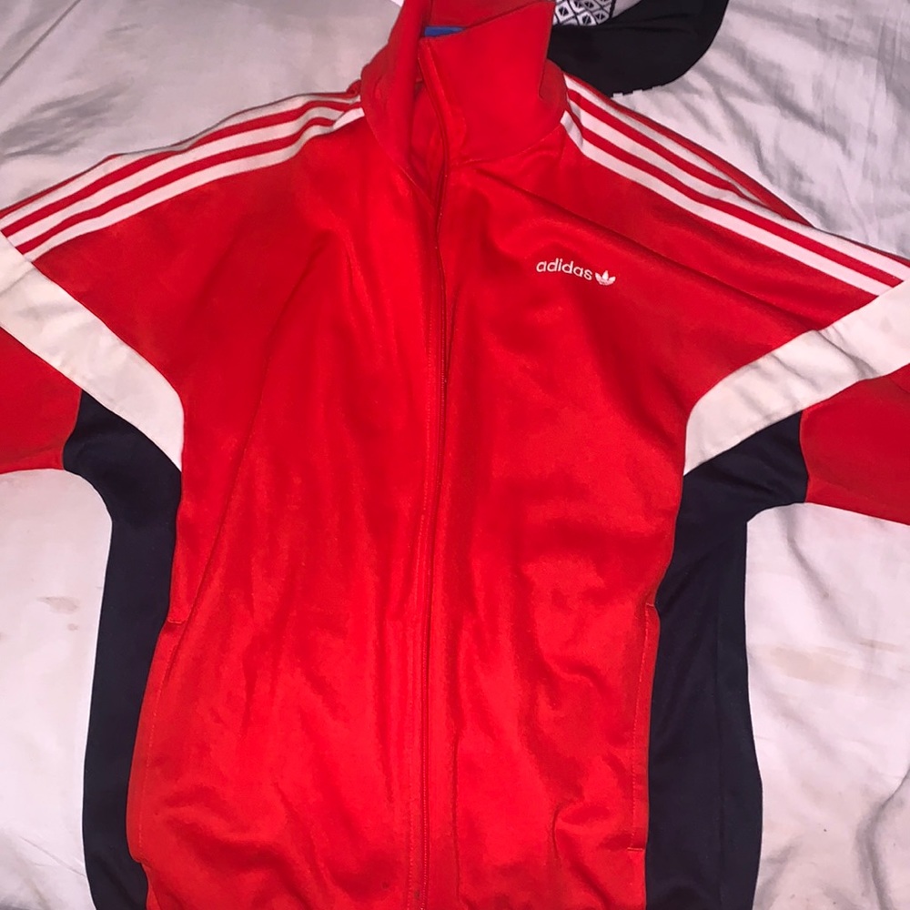 Red adidas jacket